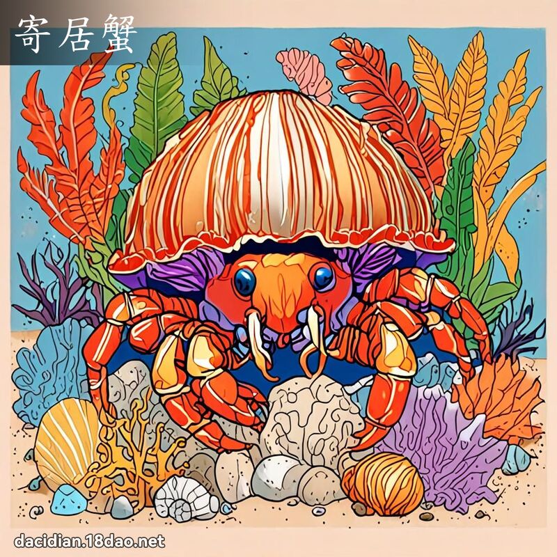 寄居蟹 - 國語大辭典配圖