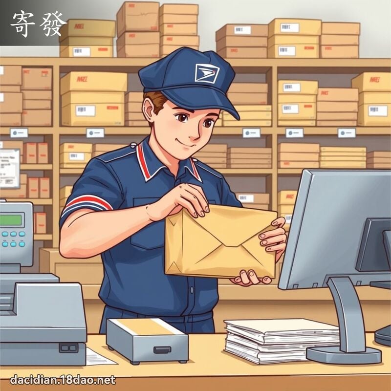 寄发 - 国语大辞典配图