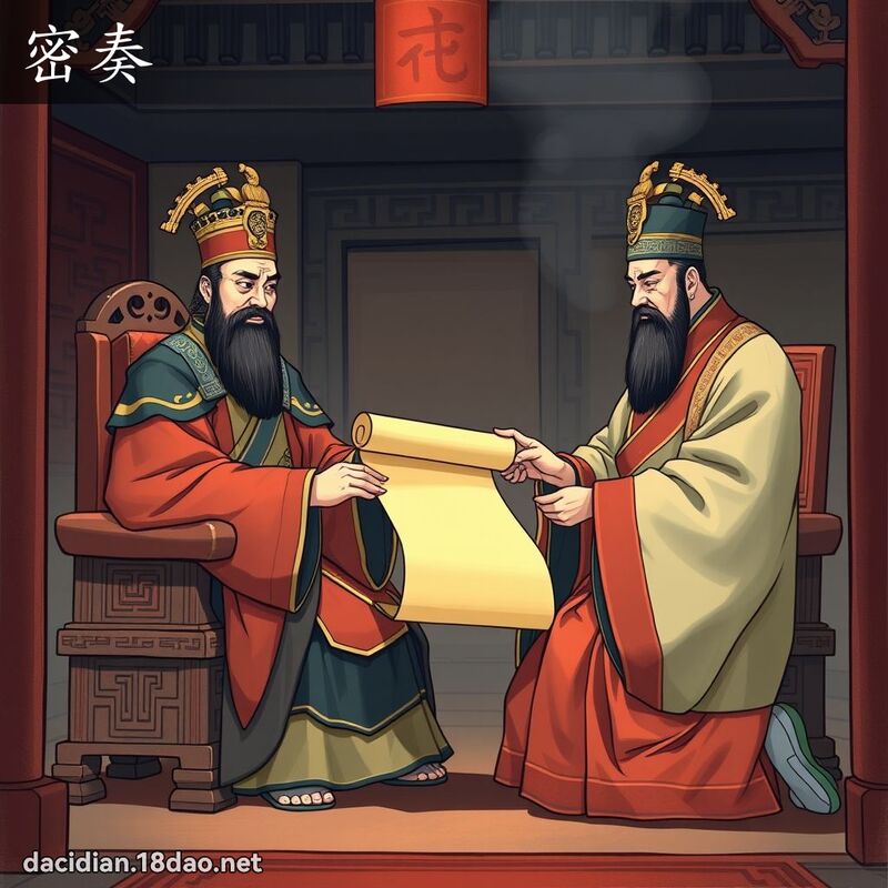 密奏 - 國語大辭典配圖