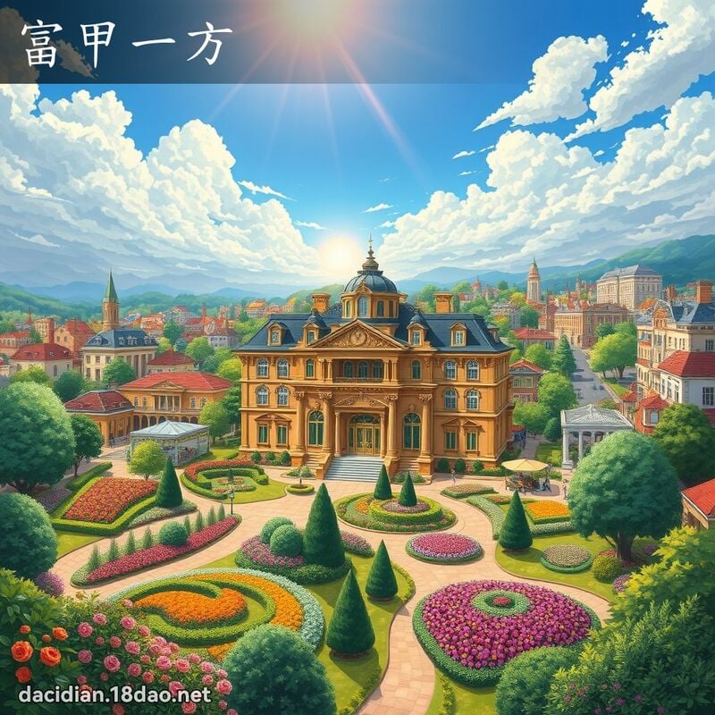 富甲一方 - 國語大辭典配圖