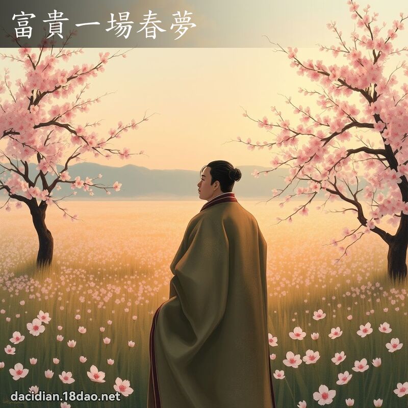 富贵一场春梦 - 国语大辞典配图