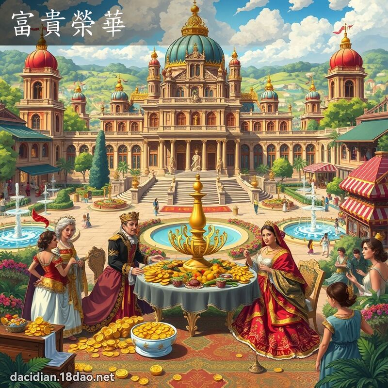 富貴榮華 - 國語大辭典配圖