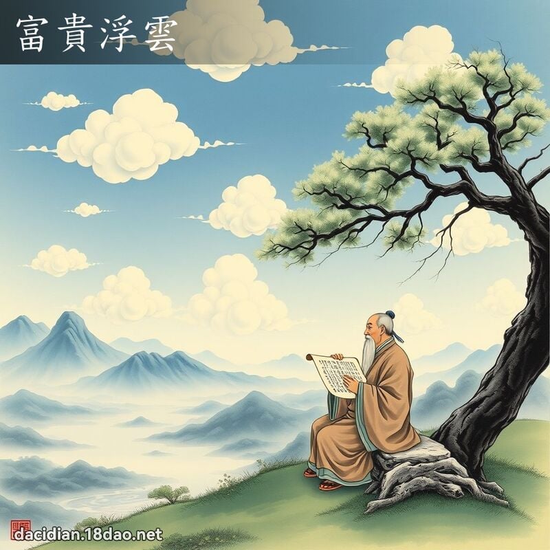 富贵浮云 - 国语大辞典配图