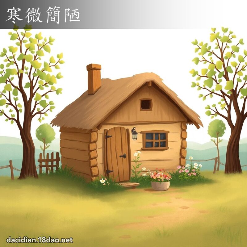 寒微簡陋 - 國語大辭典配圖