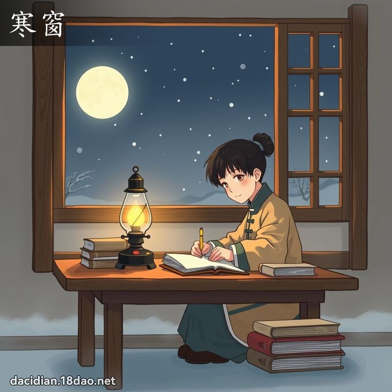 寒窗 - 国语大辞典配图
