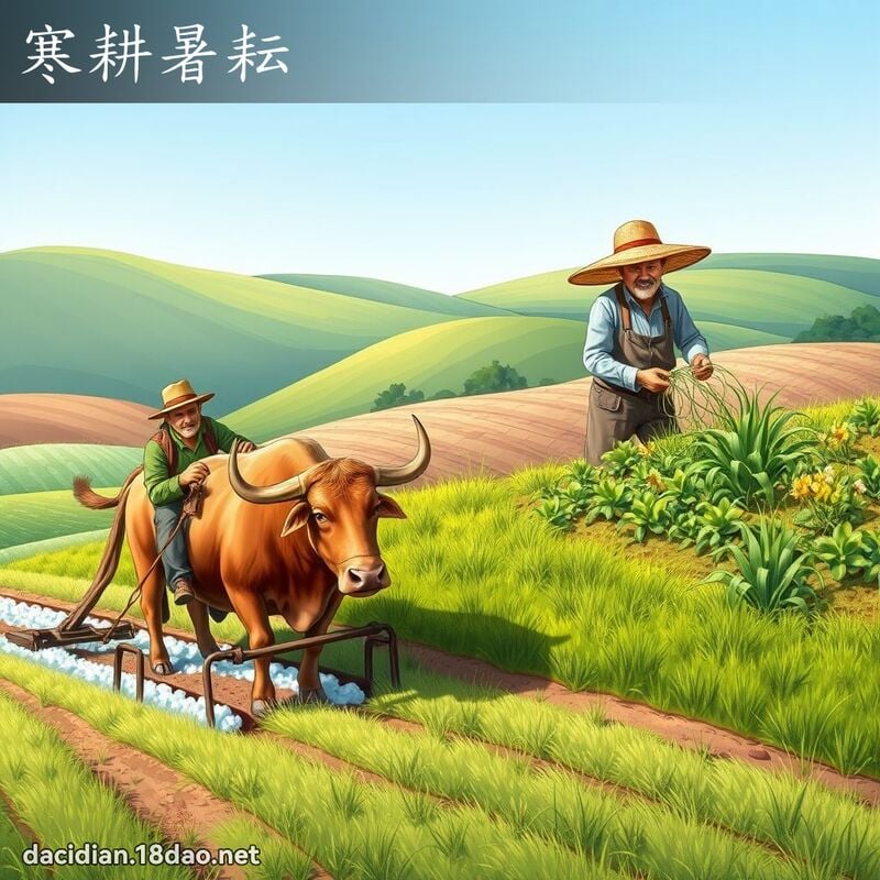 寒耕暑耘 - 国语大辞典配图