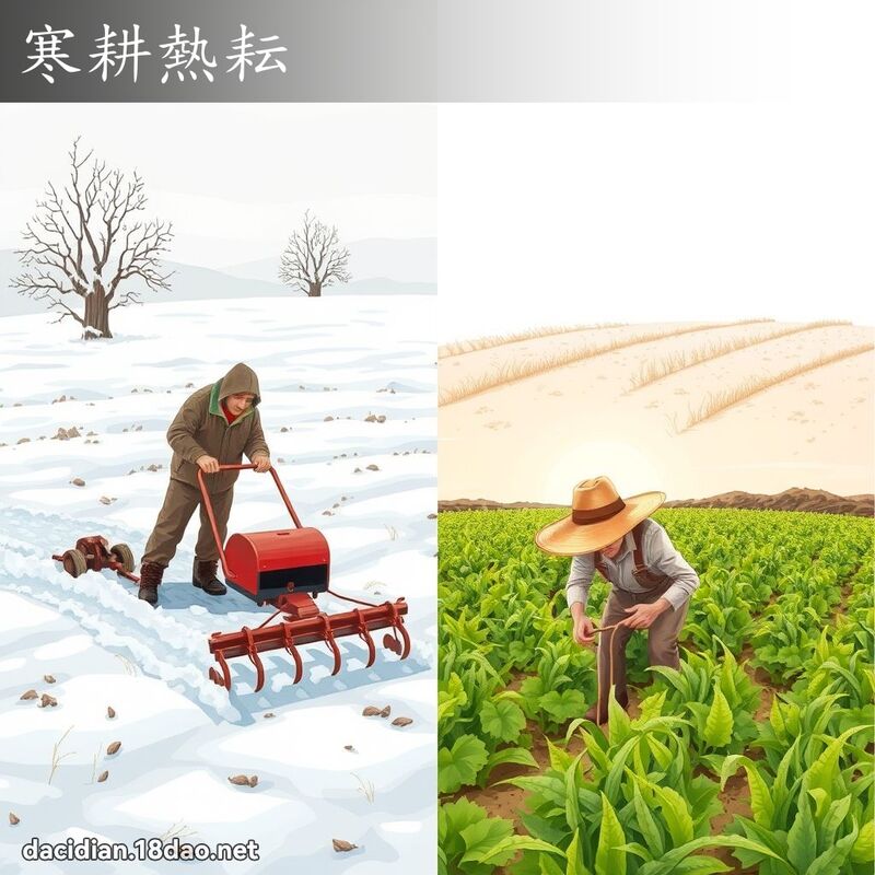 寒耕熱耘 - 國語大辭典配圖