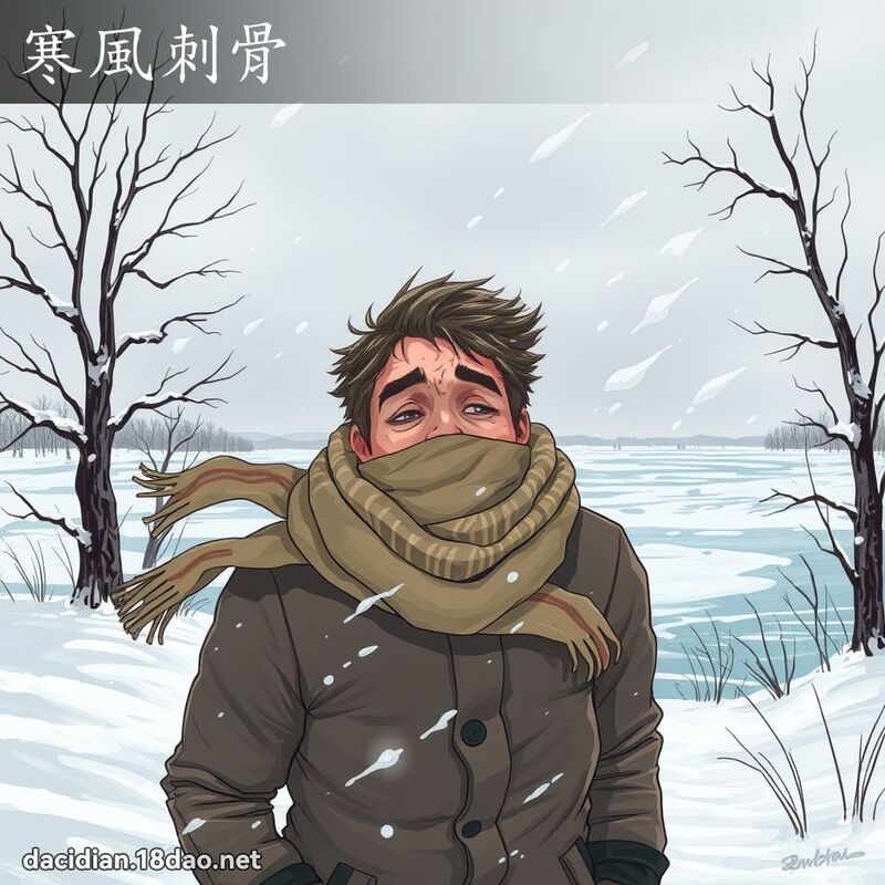 寒風刺骨 - 國語大辭典配圖