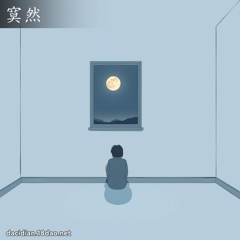 寞然 - 国语大辞典配图