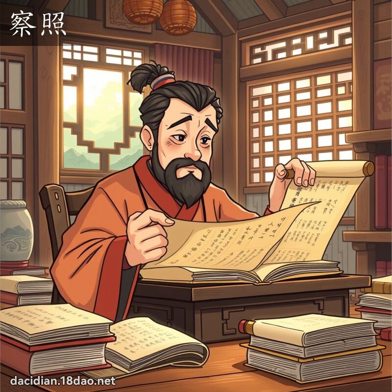 察照 - 国语大辞典配图