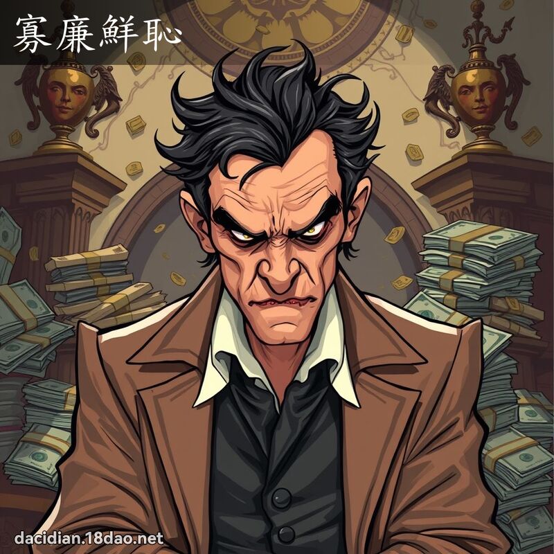 寡廉鲜耻 - 国语大辞典配图
