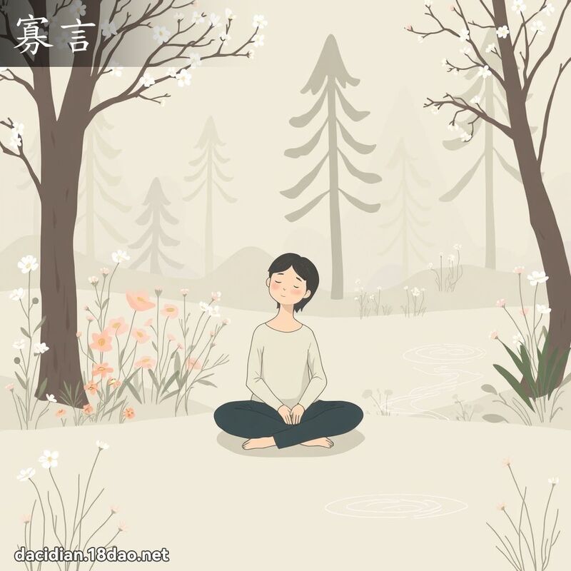 寡言 - 國語大辭典配圖
