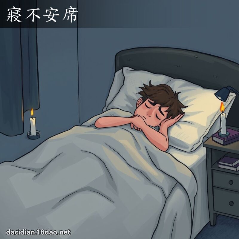 寢不安席 - 国语大辞典配图