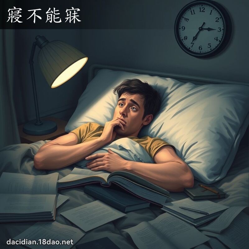 寢不能寐 - 国语大辞典配图