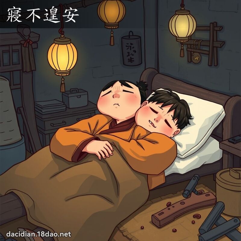 寢不遑安 - 国语大辞典配图