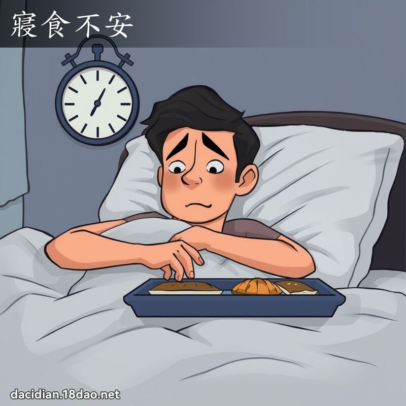 寢食不安 - 国语大辞典配图
