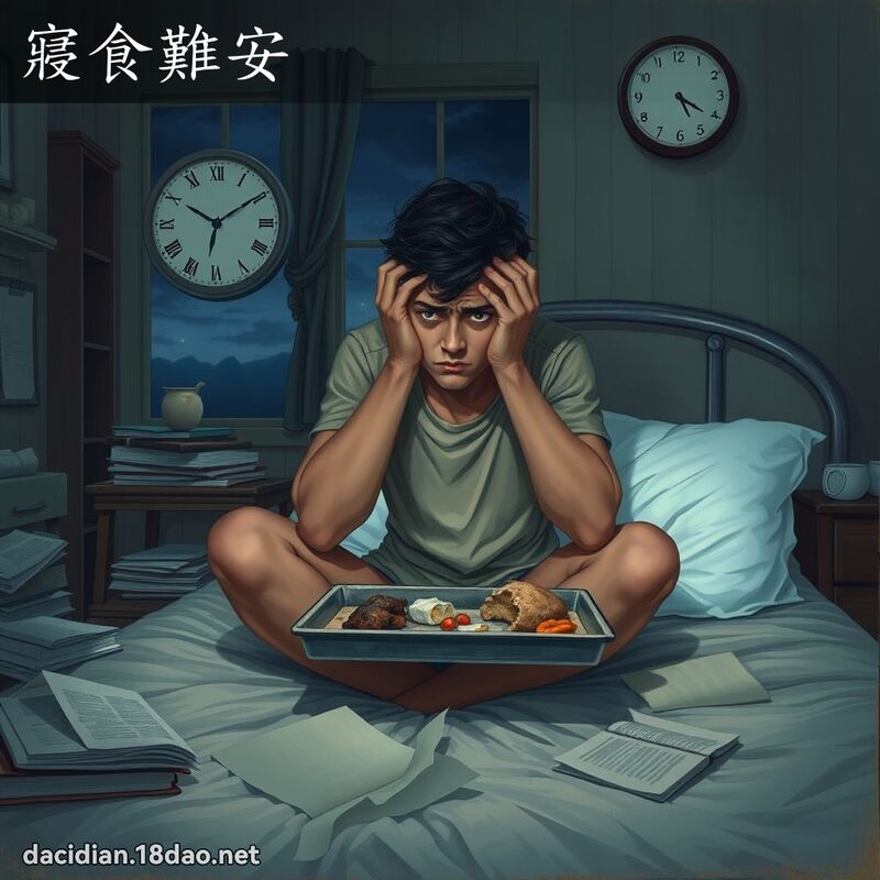 寢食难安 - 国语大辞典配图