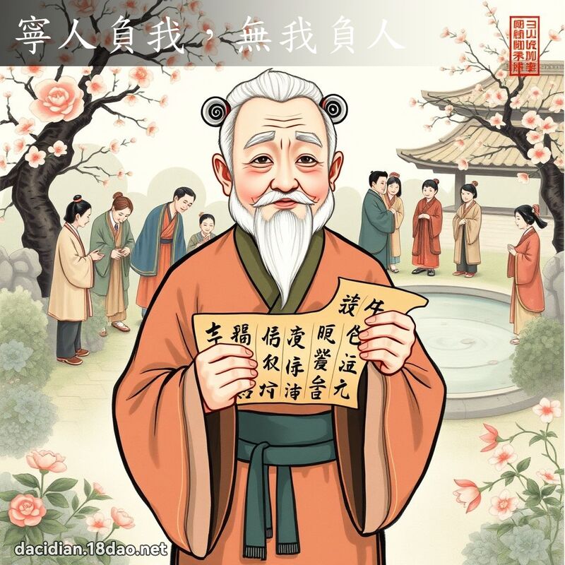 寧人负我，无我负人 - 国语大辞典配图