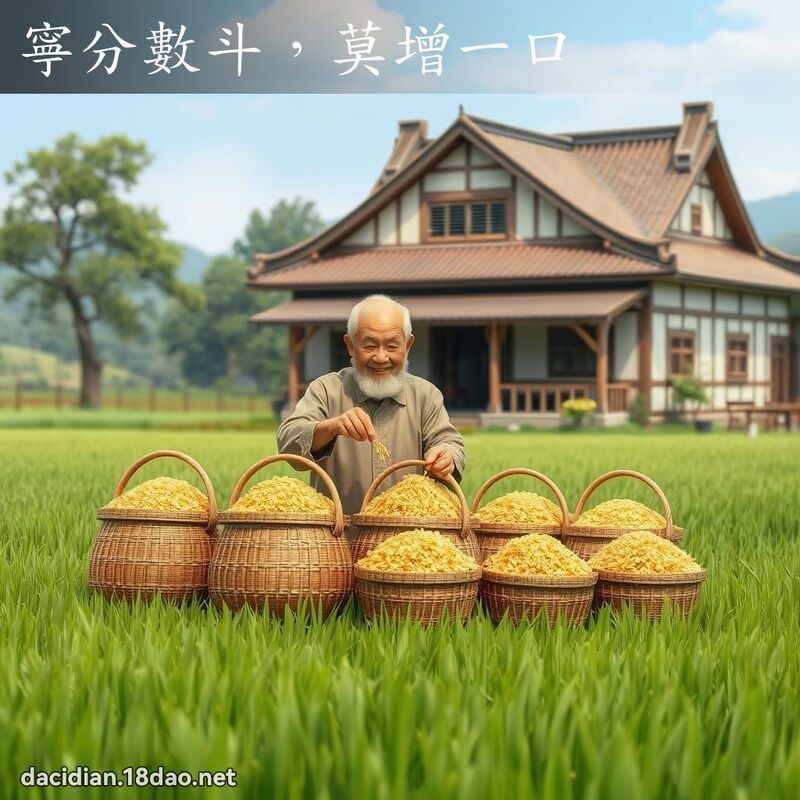 寧分数斗，莫增一口 - 国语大辞典配图
