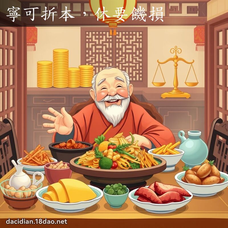 寧可折本，休要饥损 - 国语大辞典配图