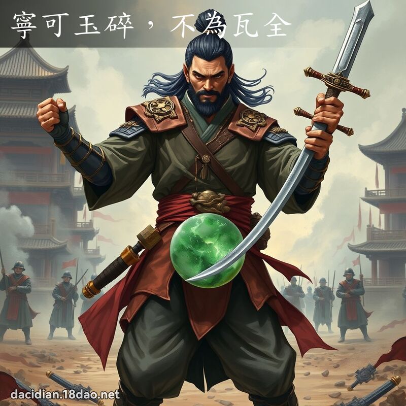 寧可玉碎，不為瓦全 - 國語大辭典配圖