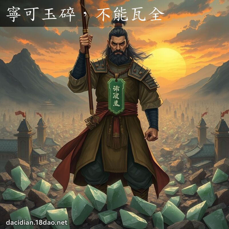 寧可玉碎，不能瓦全 - 国语大辞典配图