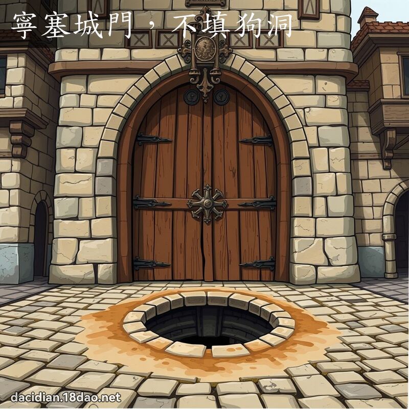 寧塞城门，不填狗洞 - 国语大辞典配图