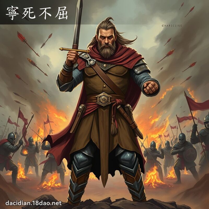 寧死不屈 - 國語大辭典配圖