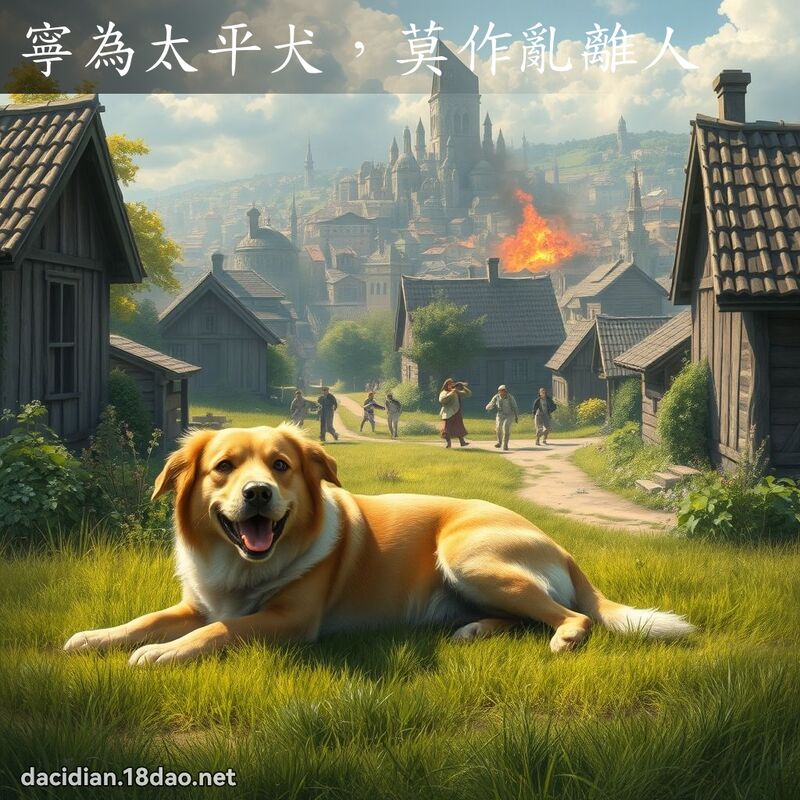 寧为太平犬，莫作乱离人 - 国语大辞典配图