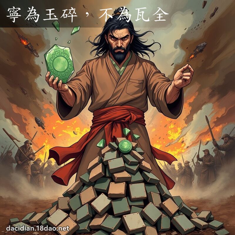 寧为玉碎，不为瓦全 - 国语大辞典配图