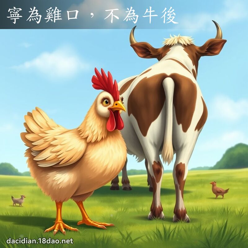 寧为鸡口，不为牛后 - 国语大辞典配图
