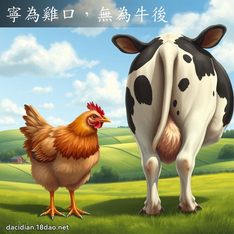 寧为鸡口，无为牛后 - 国语大辞典配图