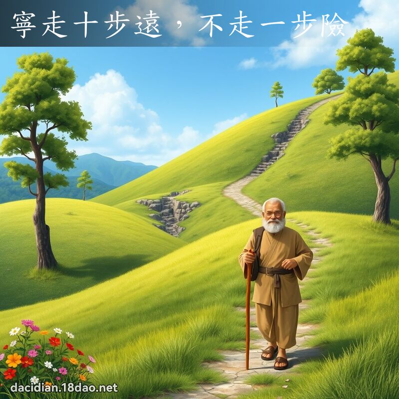 寧走十步远，不走一步险 - 国语大辞典配图