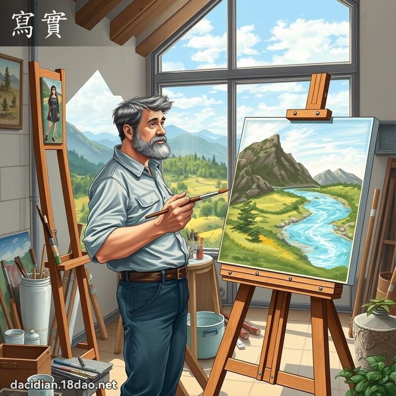 寫實 - 國語大辭典配圖