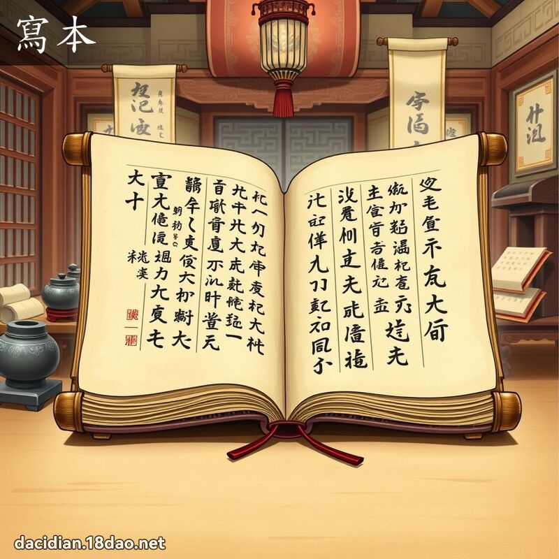 寫本 - 國語大辭典配圖
