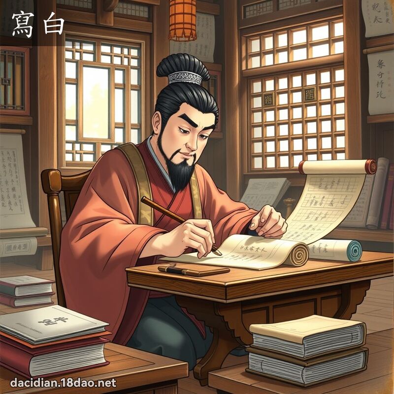 写白 - 国语大辞典配图