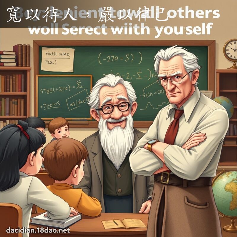 寬以待人，嚴以律己 - 國語大辭典配圖