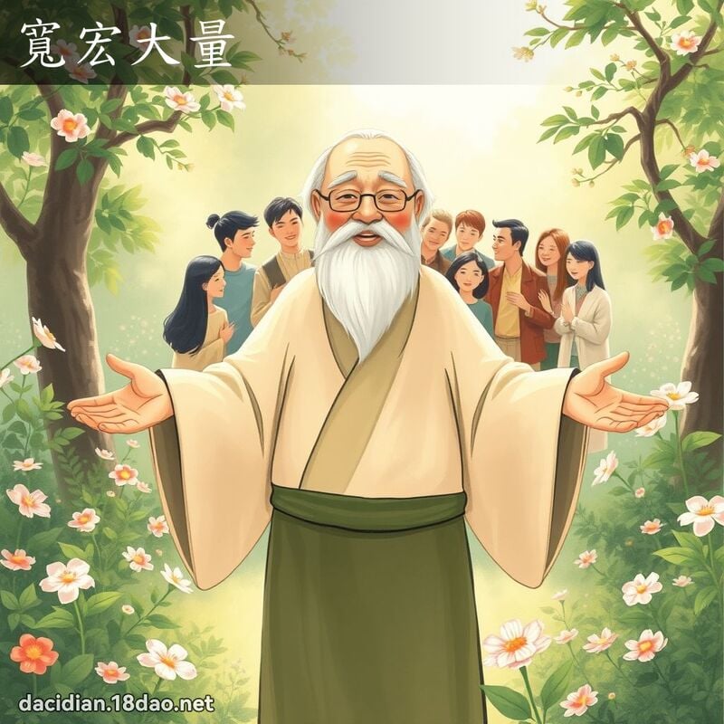 寬宏大量 - 國語大辭典配圖