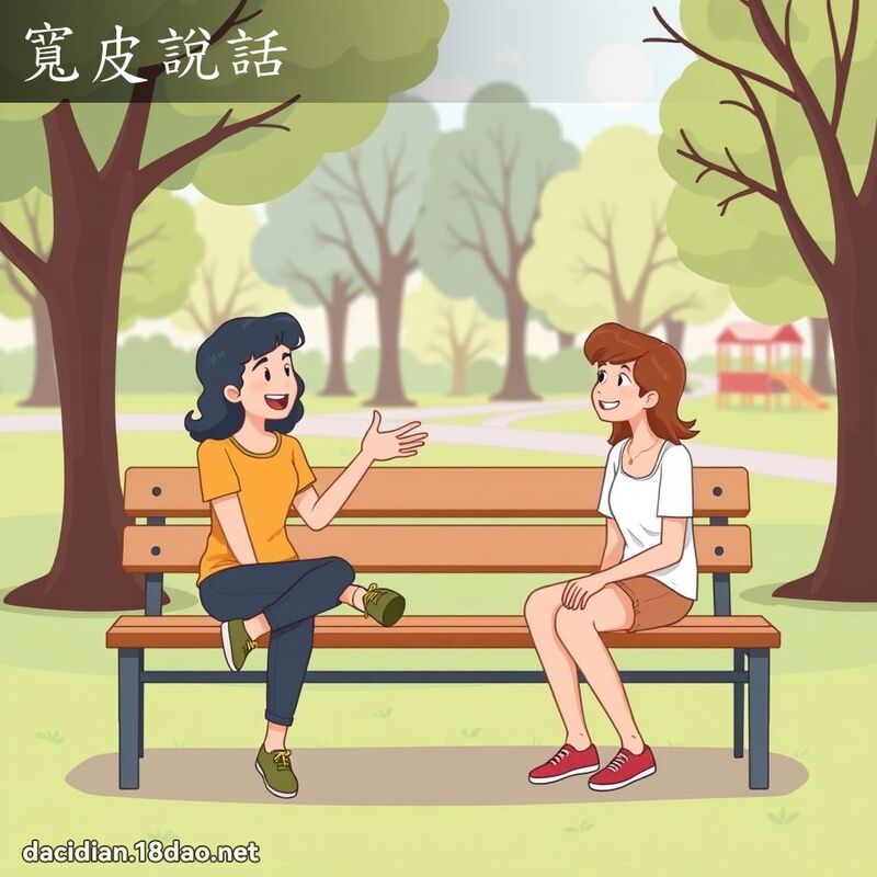 寬皮說話 - 國語大辭典配圖