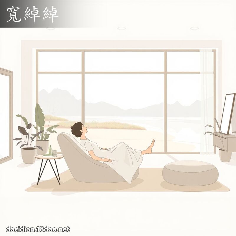 宽绰绰 - 国语大辞典配图