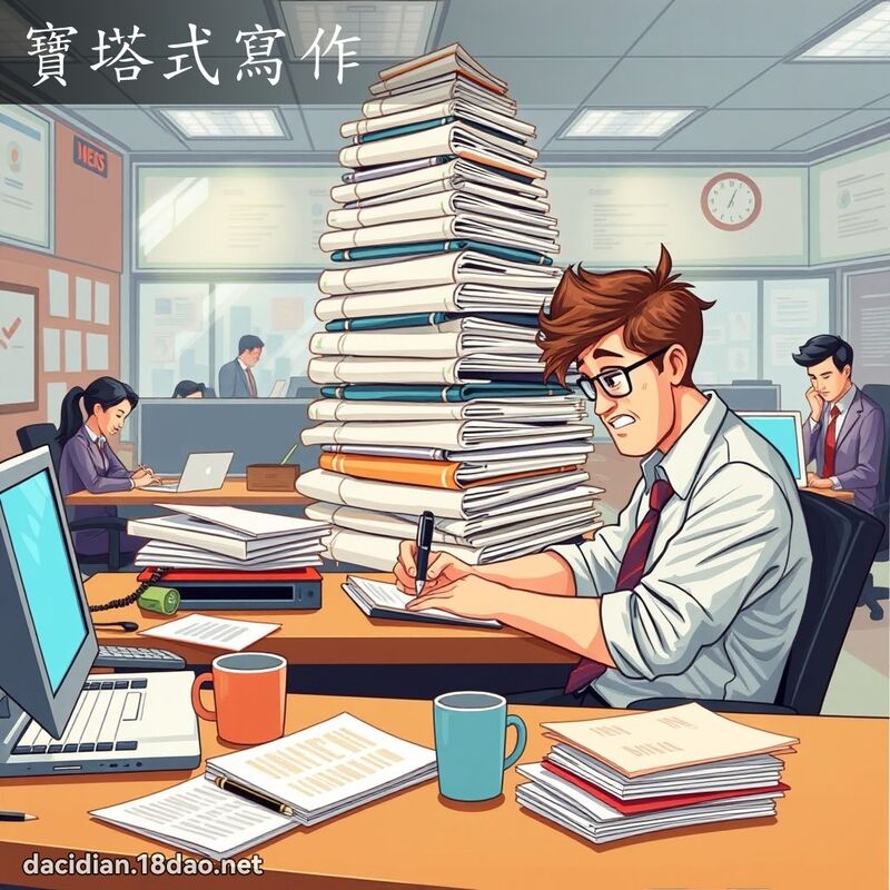 寶塔式寫作 - 國語大辭典配圖