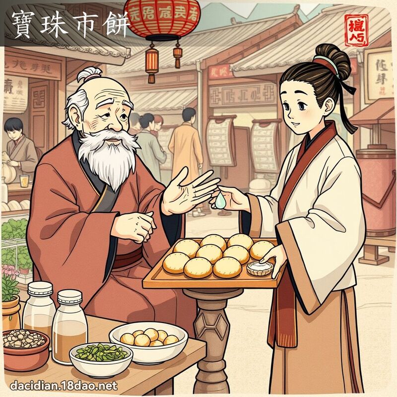 宝珠市饼 - 国语大辞典配图