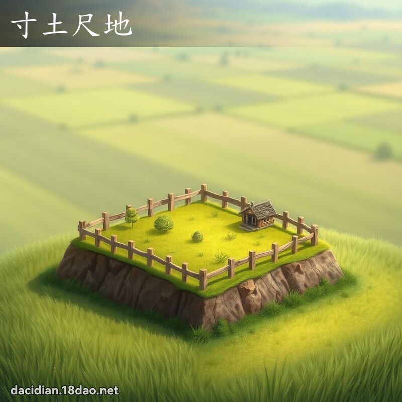 寸土尺地 - 國語大辭典配圖