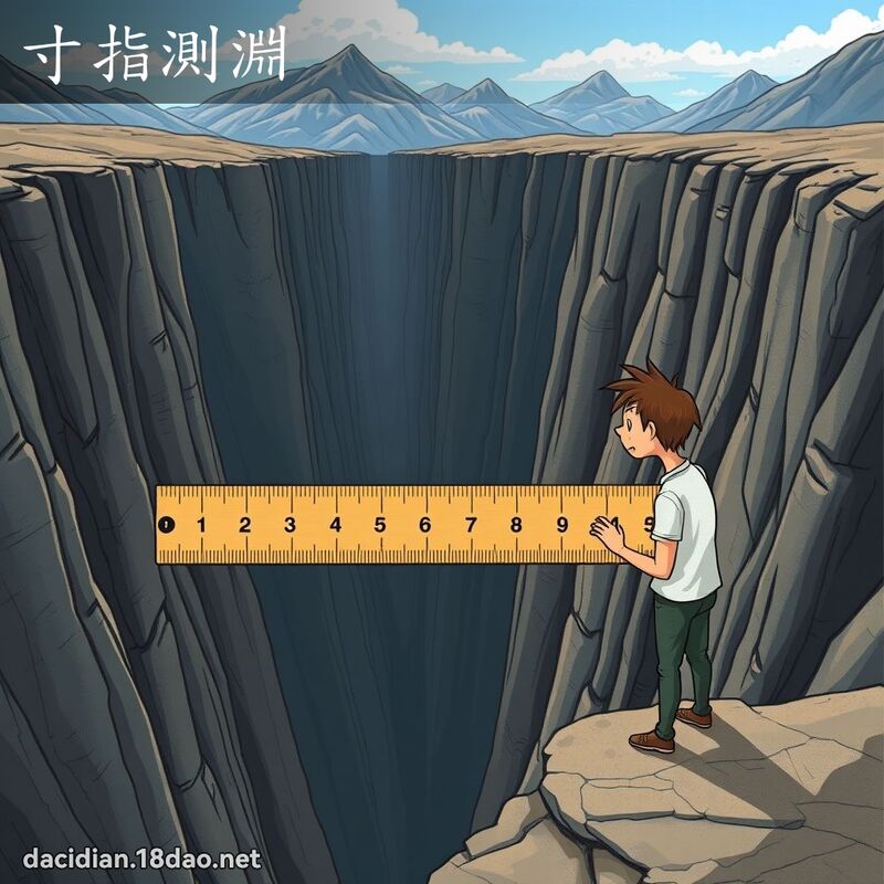 寸指測淵 - 國語大辭典配圖