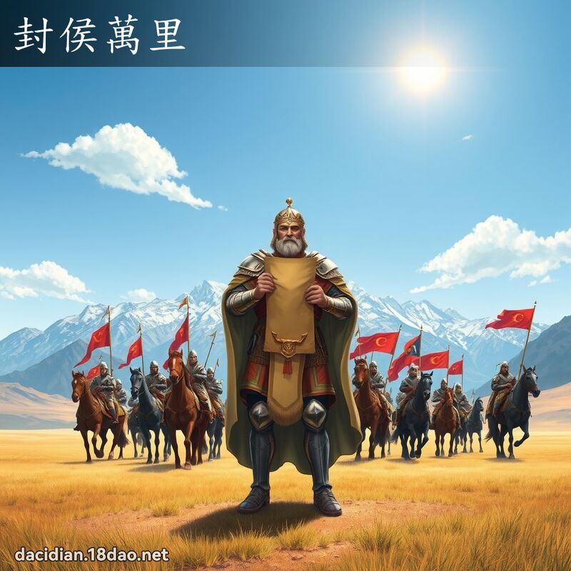 封侯萬里 - 國語大辭典配圖