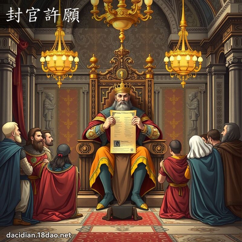 封官许愿 - 国语大辞典配图