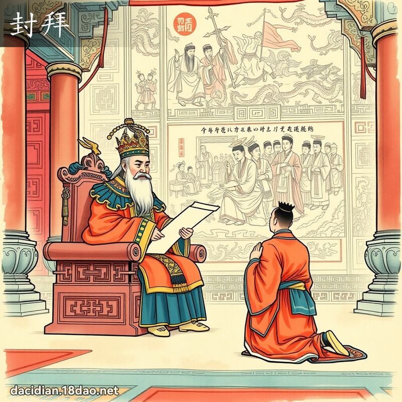 封拜 - 國語大辭典配圖