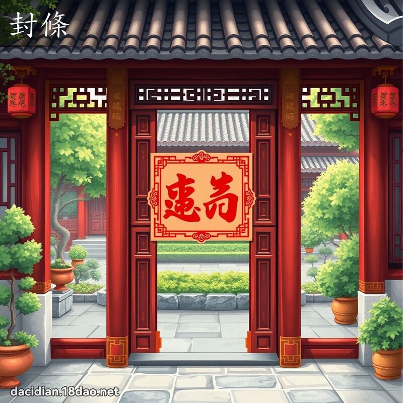 封條 - 國語大辭典配圖