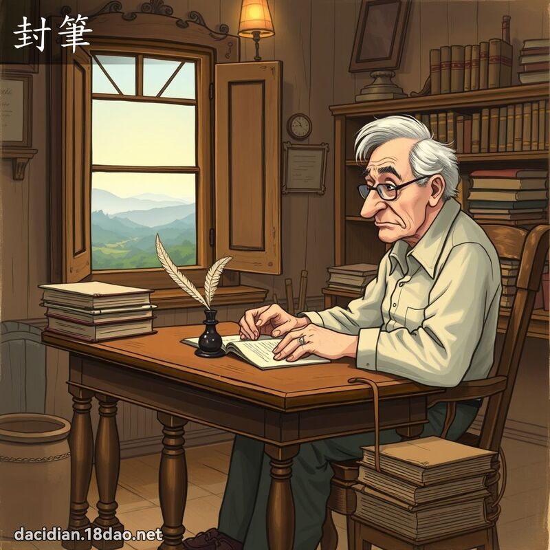 封筆 - 國語大辭典配圖