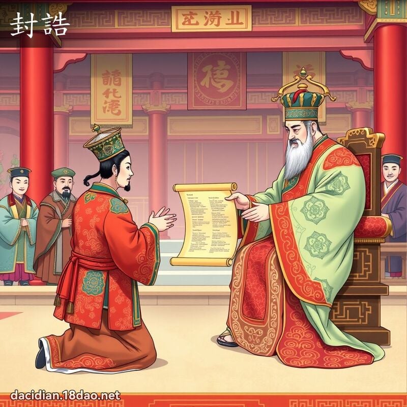 封誥 - 國語大辭典配圖